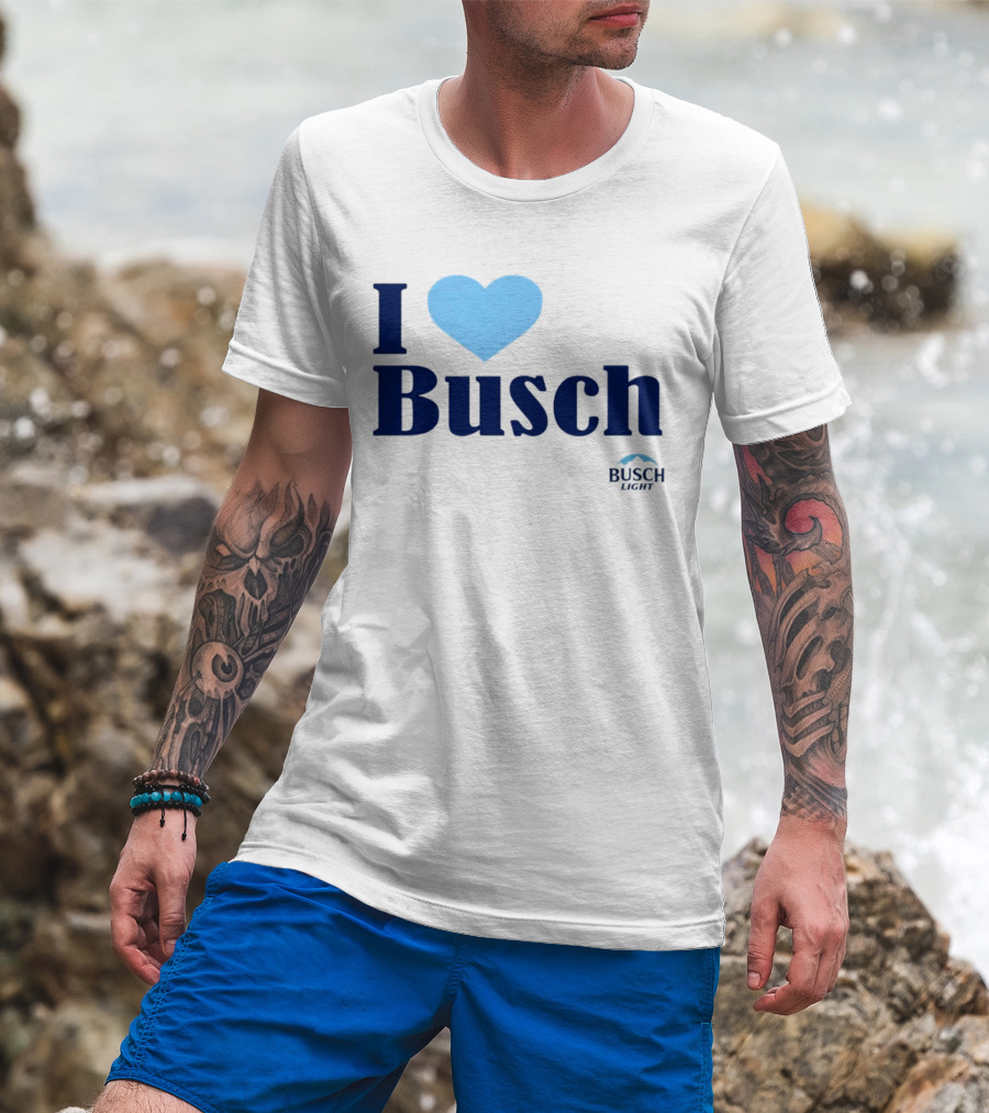 I Love Busch Light Busch Heart T-Shirt