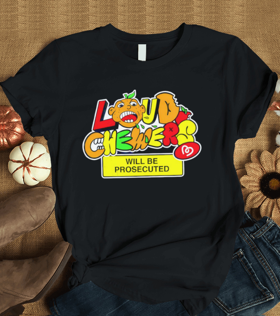 Loud Chewers Will Be Prosecuted Ice Cream Cartoon T-Shirt