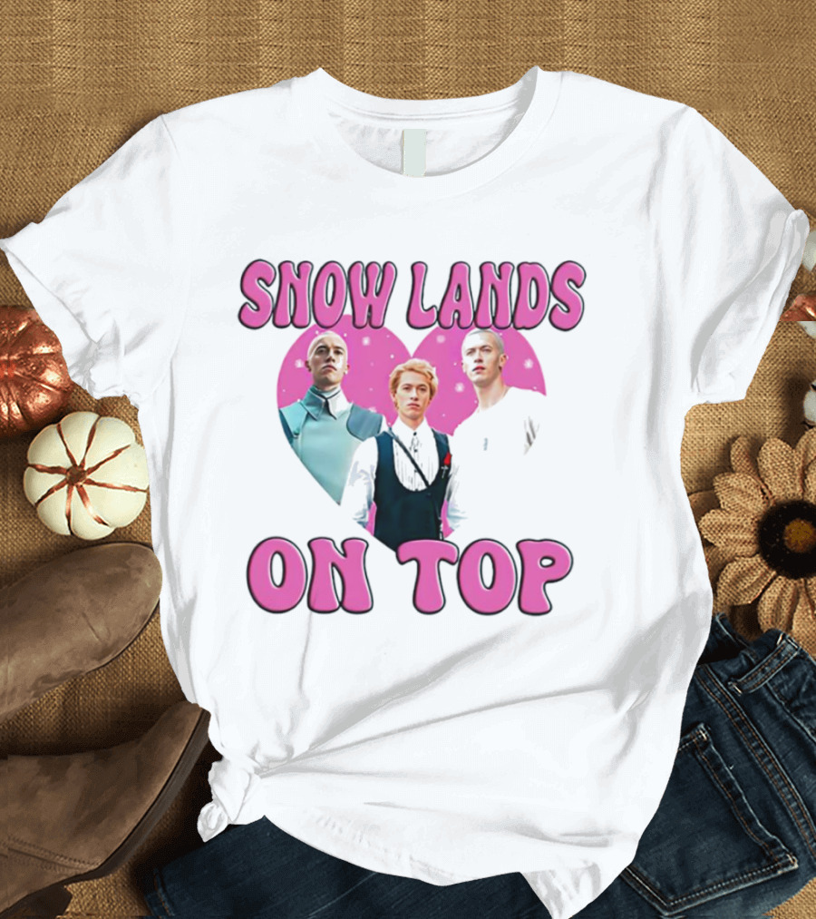 Snow Lands On Top Pink Heart Trio T-Shirt