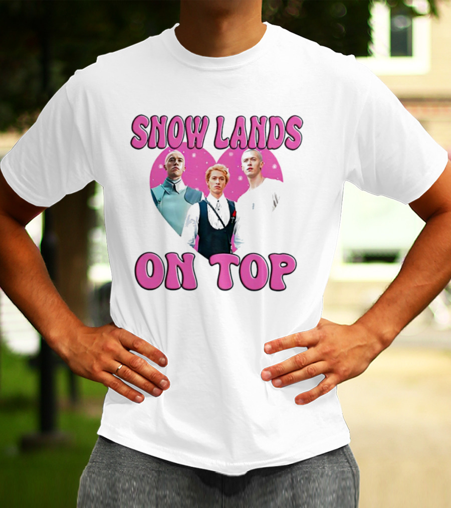 Snow Lands On Top Pink Heart Trio T-Shirt