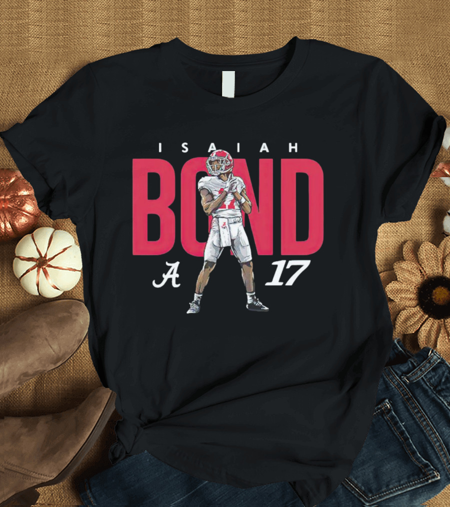 Alabama Crimson Tide Football Isaiah Bond 17 Player T-Shirt