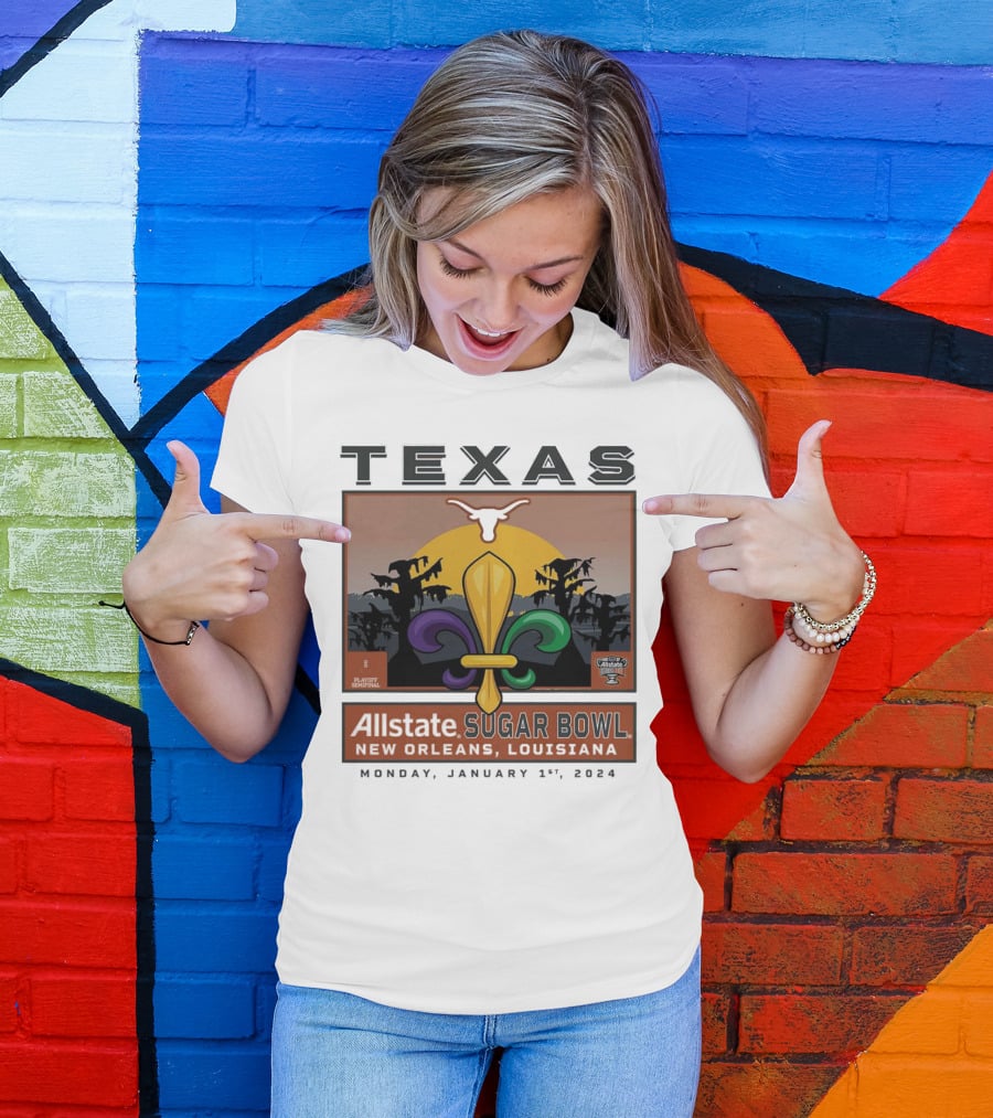 Texas Longhorns Allstate Sugar Bowl New Orleans January 1, T-Shirt