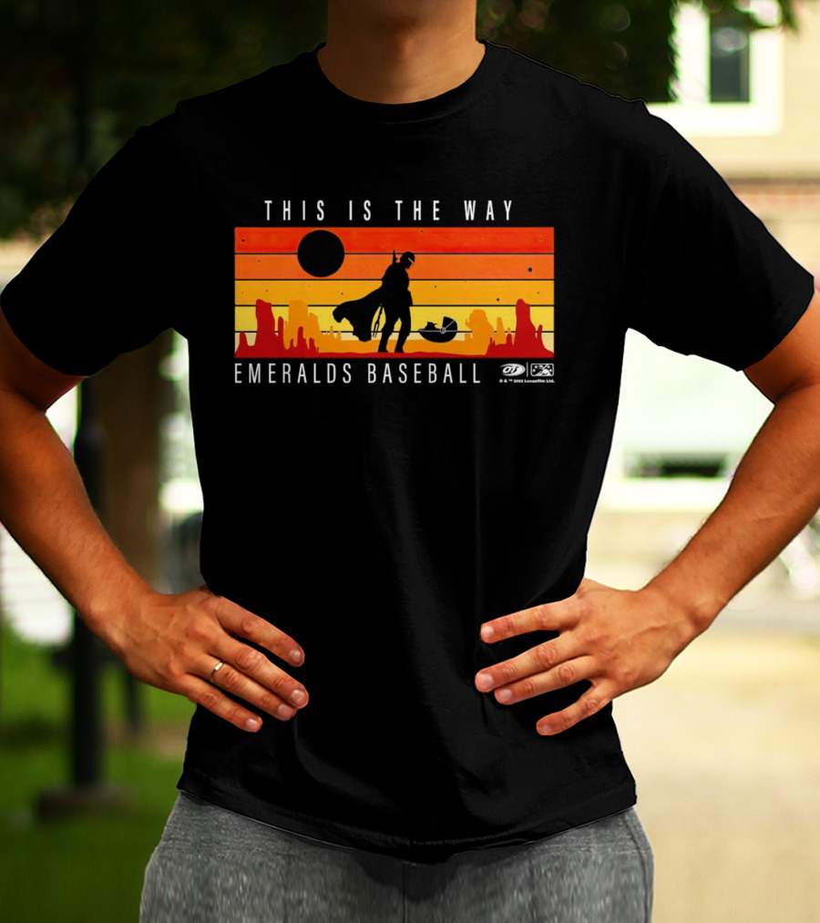 This Is The Way Eugene Emeralds Baseball Star Wars Mandalorian Sunset Scene T-Shirt