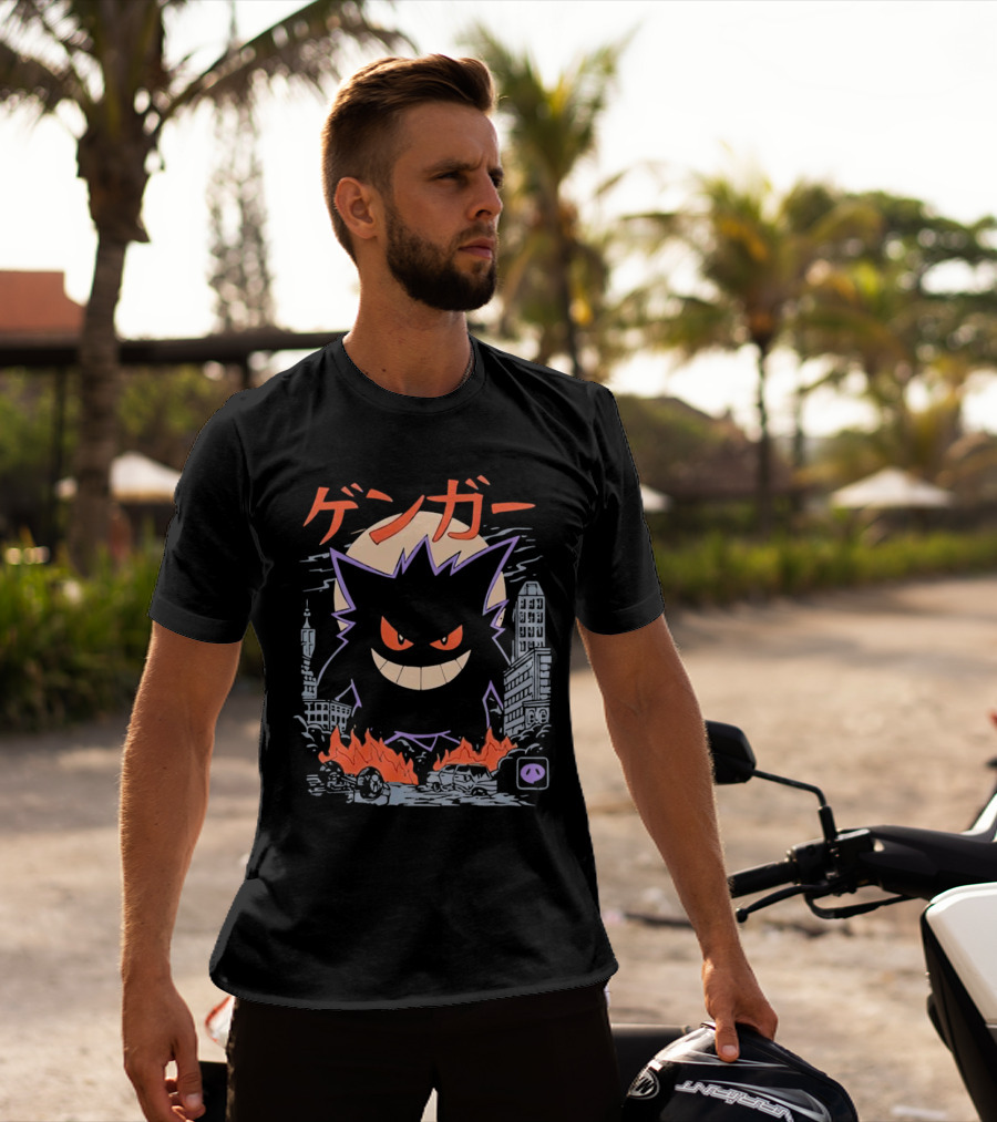 Gengar Urban Cityscape Destruction T-Shirt