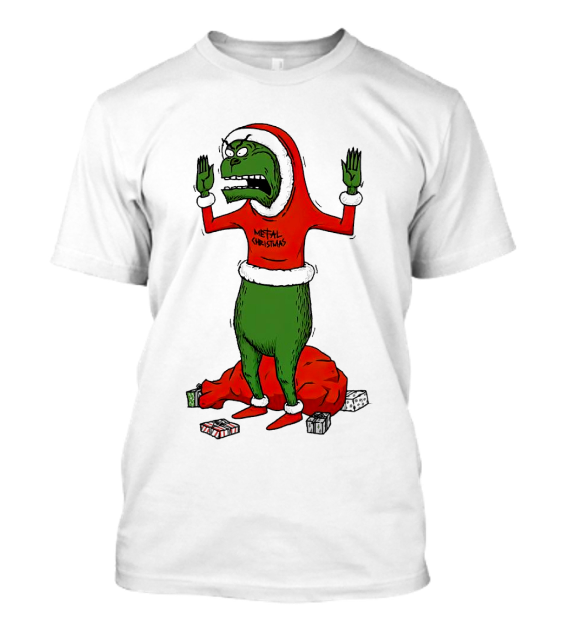 Grinch Cornholio Metal Christmas How The Grinch Stole Christmas T-Shirt