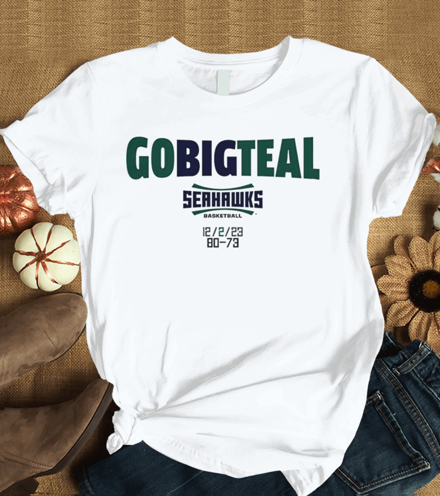 GOBIGTEAL Seattle Seahawks Basketball 12/8/23 Score 80-73 T-Shirt