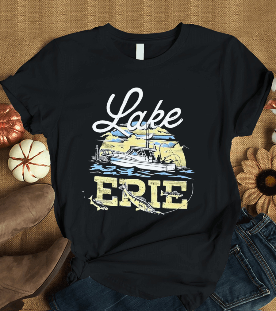 Lake Erie Boat Fishing T-Shirt