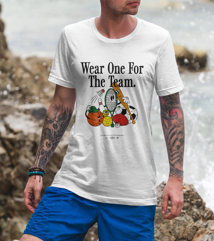 Wear One For The Team Sports Cartoon Characters T-Shirt
