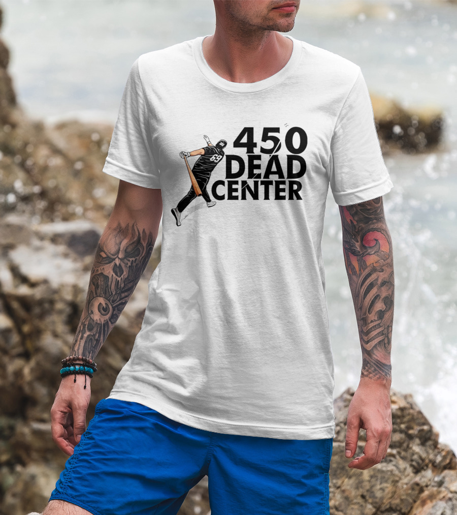 450 Dead Center Baseball Player Swinging T-Shirt
