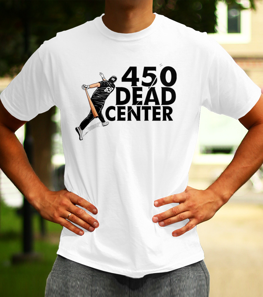 450 Dead Center Baseball Player Swinging T-Shirt