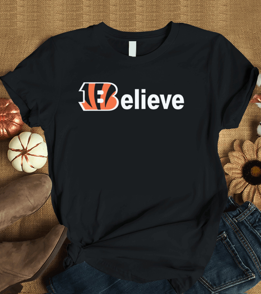 Cincinnati Bengals Believe Tiger Stripes B T-Shirt