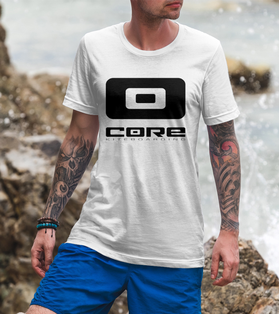 Core Kiteboarding Logo Icon With Bold Black Typography T-Shirt