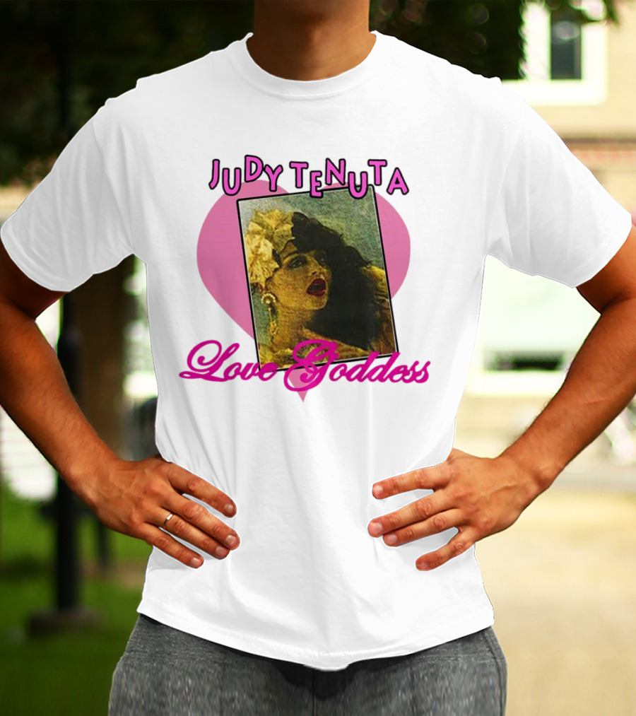 Judy Tenuta Love Goddess Vintage Art With Heart Background T-Shirt