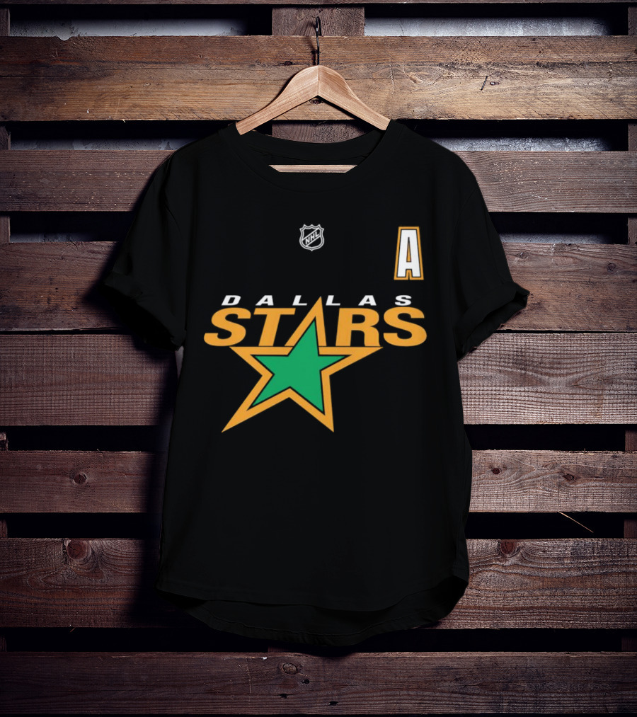 Dallas Stars NHL Hockey Team Logo And Letter A T-Shirt