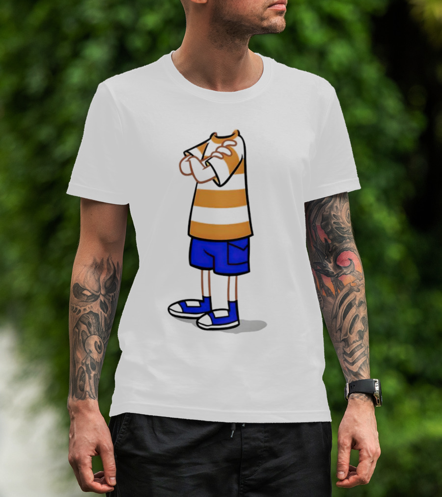 Phineas Ferb Cartoon Style Stun Body Outfit Blue Shorts T-Shirt