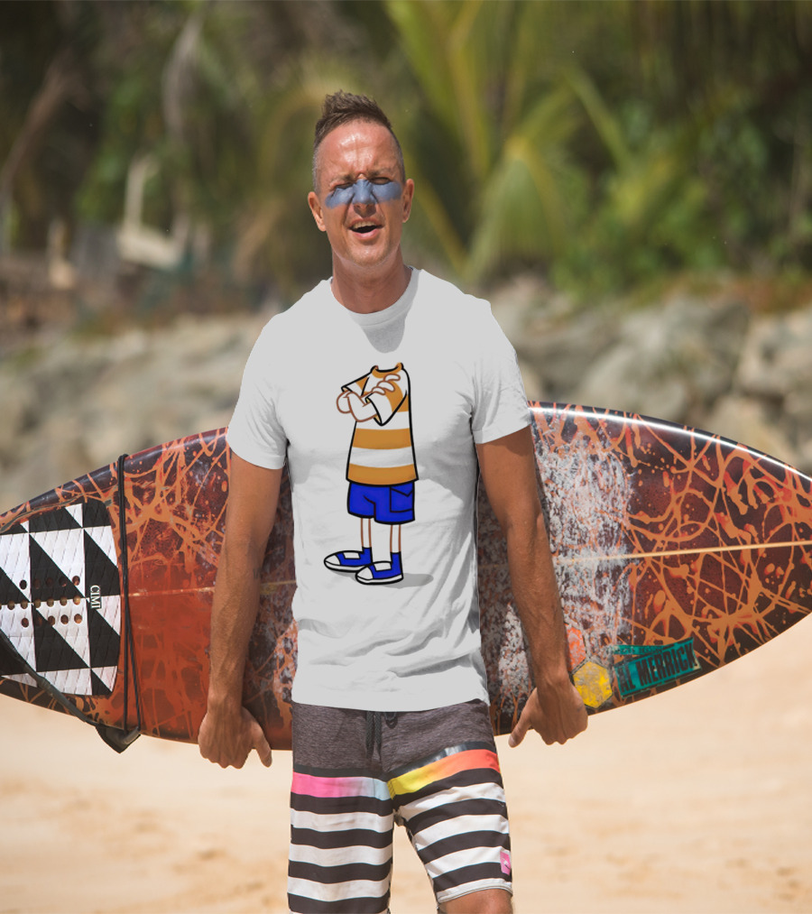 Phineas Ferb Cartoon Style Stun Body Outfit Blue Shorts T-Shirt