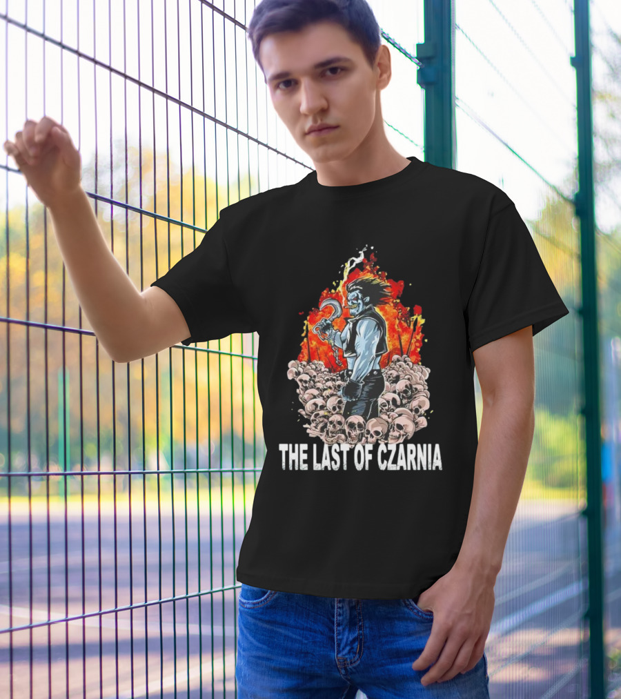 The Last Of Czarnia Lobo Standing Amidst Skulls And Flames T-Shirt