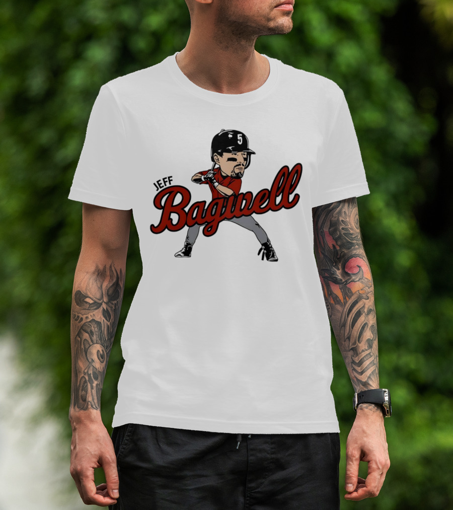 Jeff Bagwell Houston Astros Caricature Baseball T-Shirt