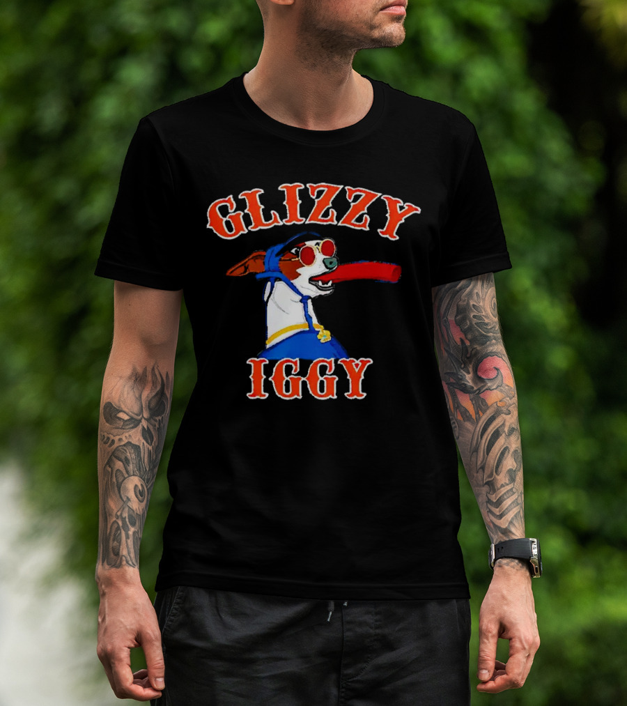Glizzy Iggy Dog New York Mets Fun Canine Baseball T-Shirt