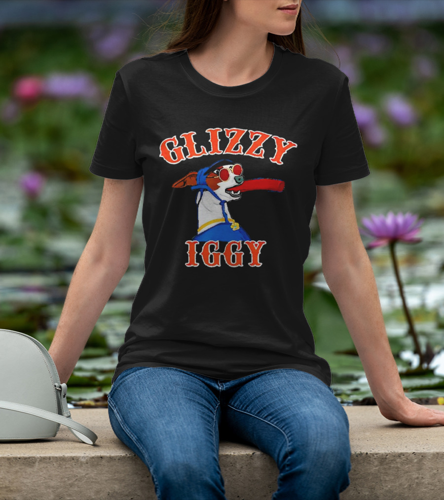 Glizzy Iggy Dog New York Mets Fun Canine Baseball T-Shirt