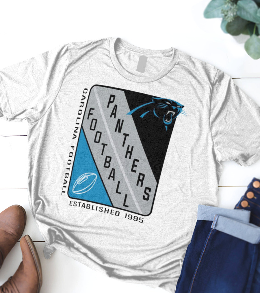 Carolina Panthers Football Shield Established 1995 T-Shirt