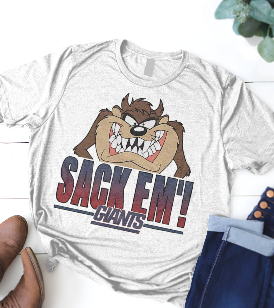 Sack Em Taz Looney Tunes Giants T-Shirt