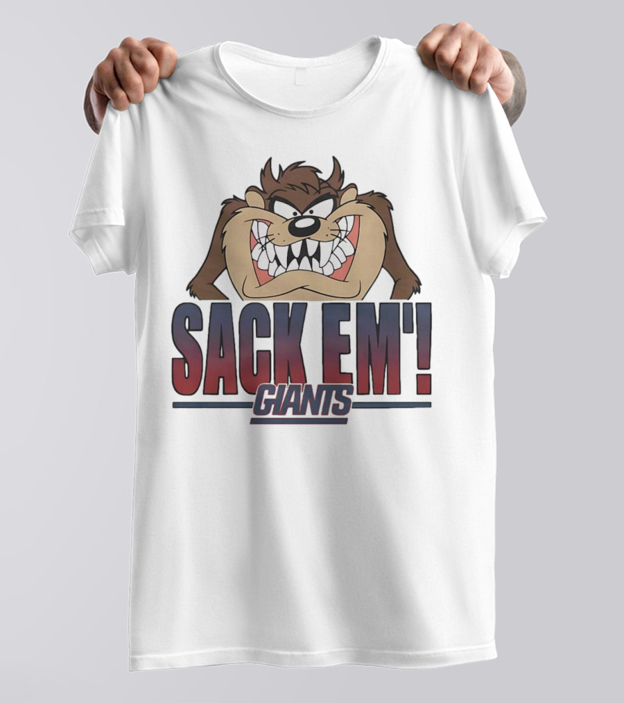 Sack Em Taz Looney Tunes Giants T-Shirt