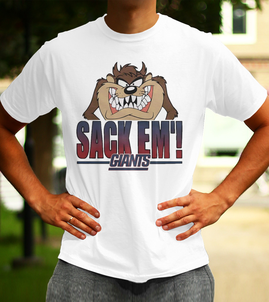 Sack Em Taz Looney Tunes Giants T-Shirt