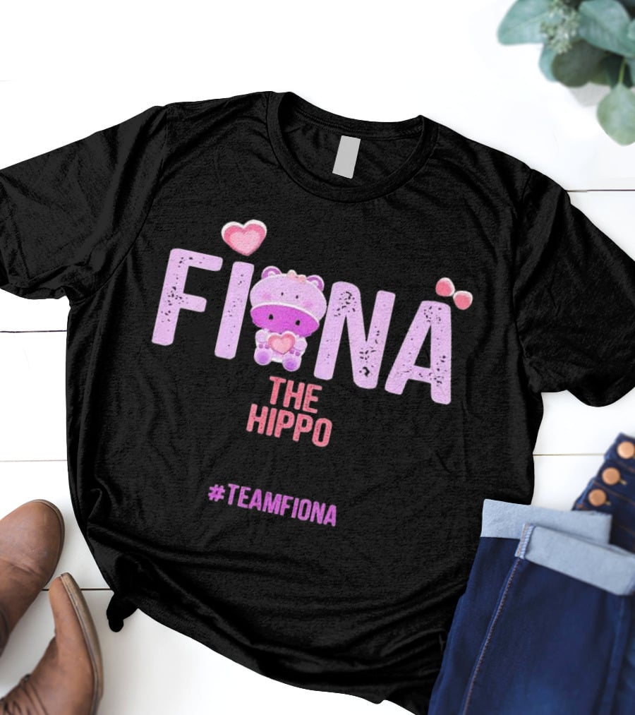 Fiona The Hippo Heart Pink #TeamFiona T-Shirt