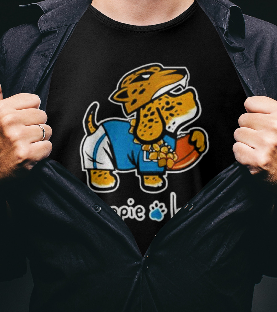 Jacksonville Jaguars Puppie Love Mascot Pup Football Fan T-Shirt