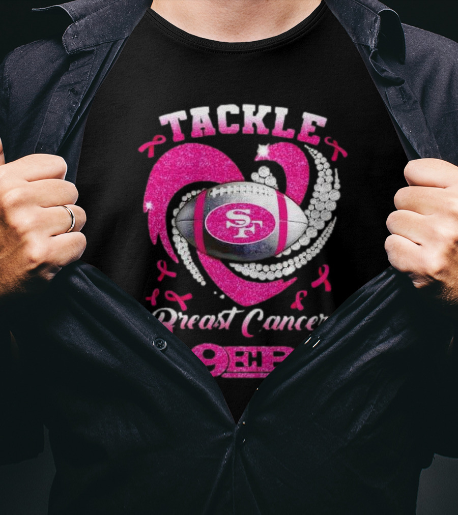 Tackle Breast Cancer San Francisco 49ers Football Pink Awareness 49ers T-Shirt