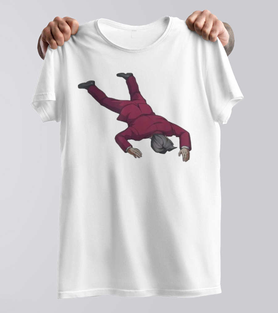 Ace Attorney Investigations Collection Miles Edgeworth Faceplant Pose T-Shirt
