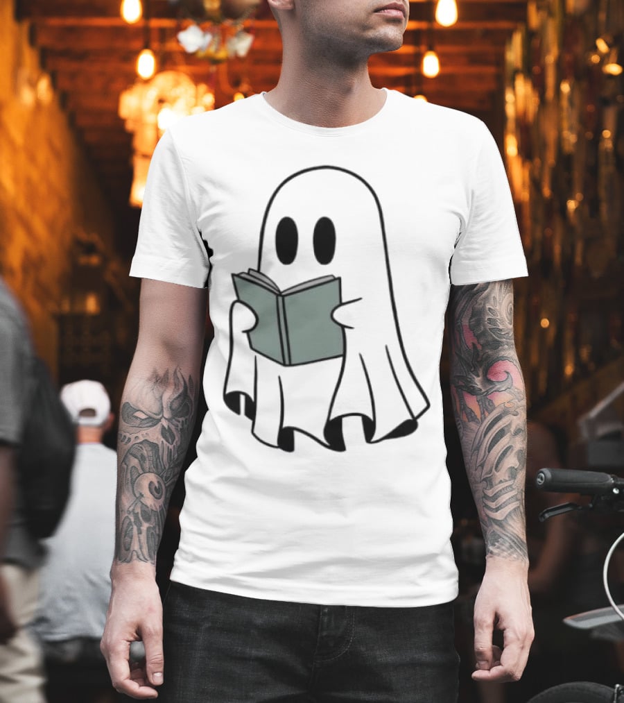 Fantôme Ghost Reading Book T-Shirt