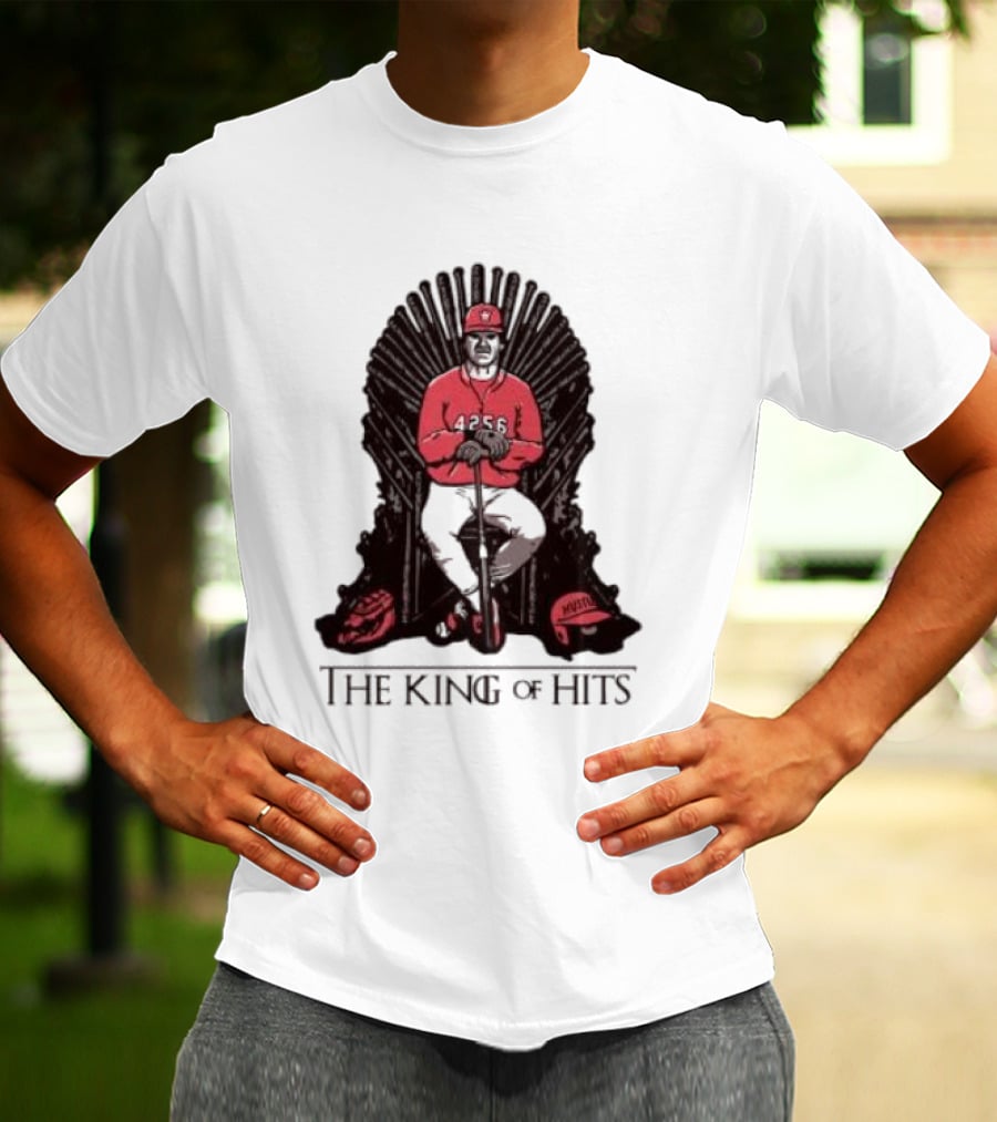 Pete Rose 4256 The King Of Hits Game Of Thrones Chair MLB Baseball T-Shirt