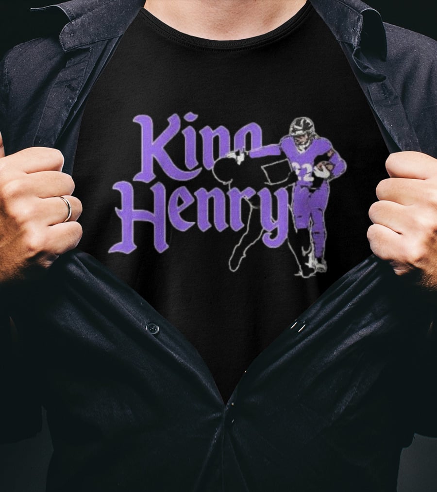 King Henry Derrick Henry Baltimore Ravens Player Number 22 T-Shirt
