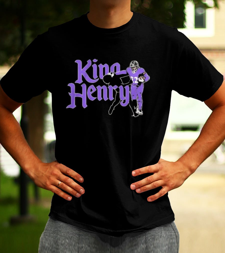 King Henry Derrick Henry Baltimore Ravens Player Number 22 T-Shirt