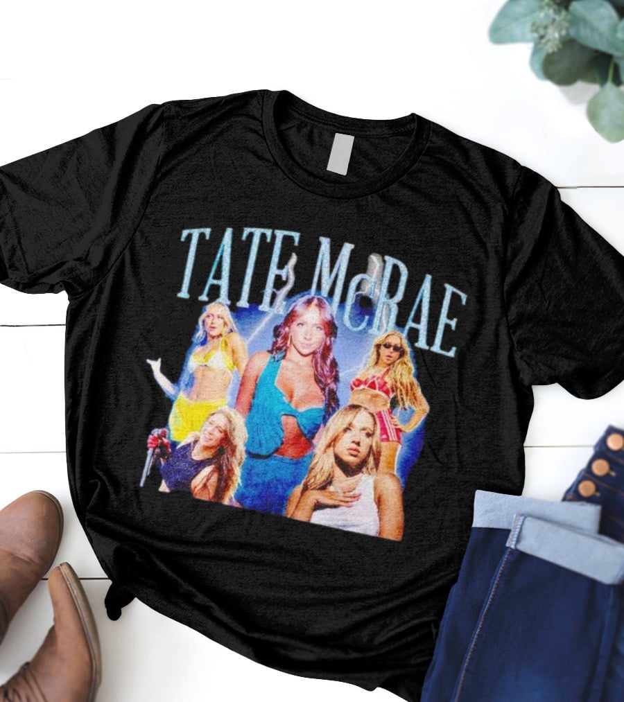 Tate McRae Vintage Retro Multi-Image Collage T-Shirt
