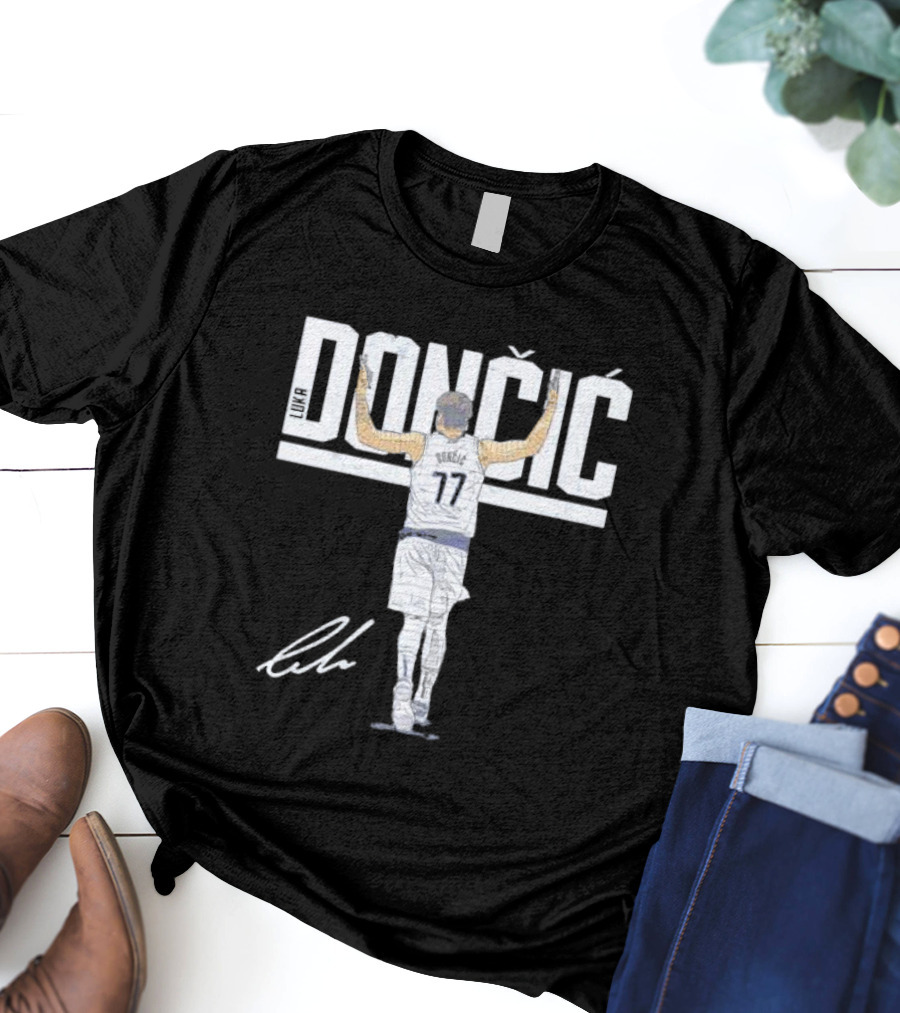 Luka Doncic Dallas Mavericks Dončić 77 Signature T-Shirt