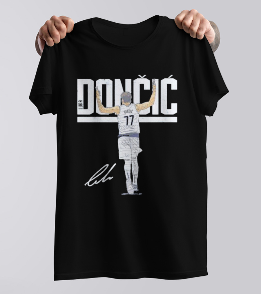 Luka Doncic Dallas Mavericks Dončić 77 Signature T-Shirt
