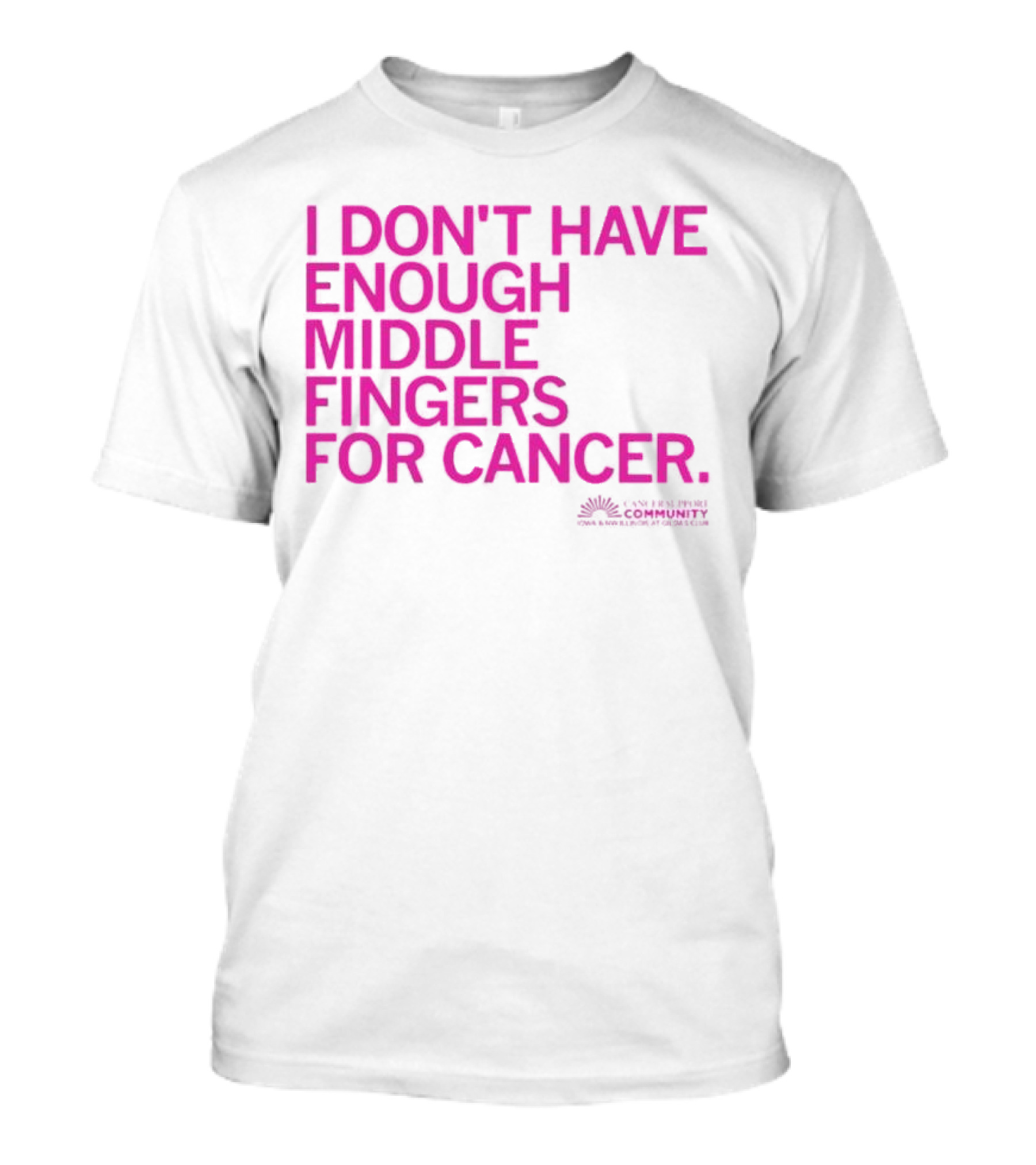 I Don't Have Enough Middle Fingers For Cancer Breast Cancer Awareness Fight T-Shirt