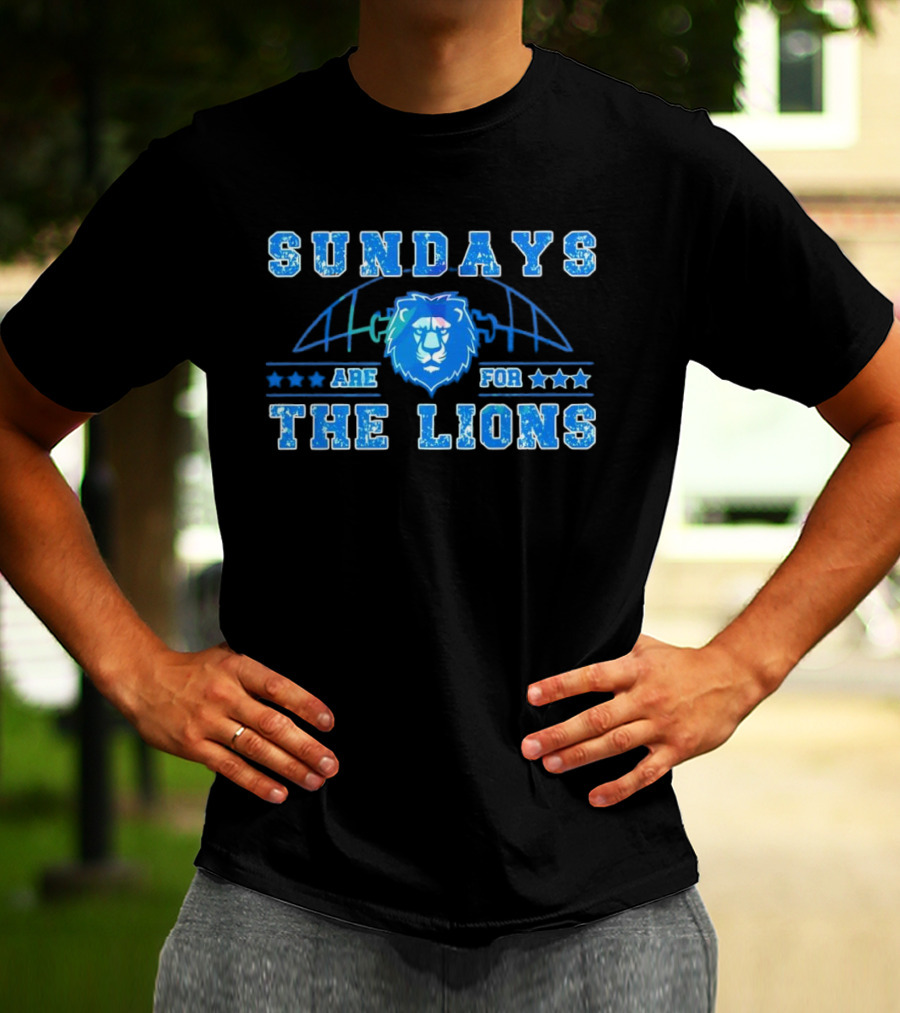 Sundays Are For The Lions Football Team Fans T-Shirt