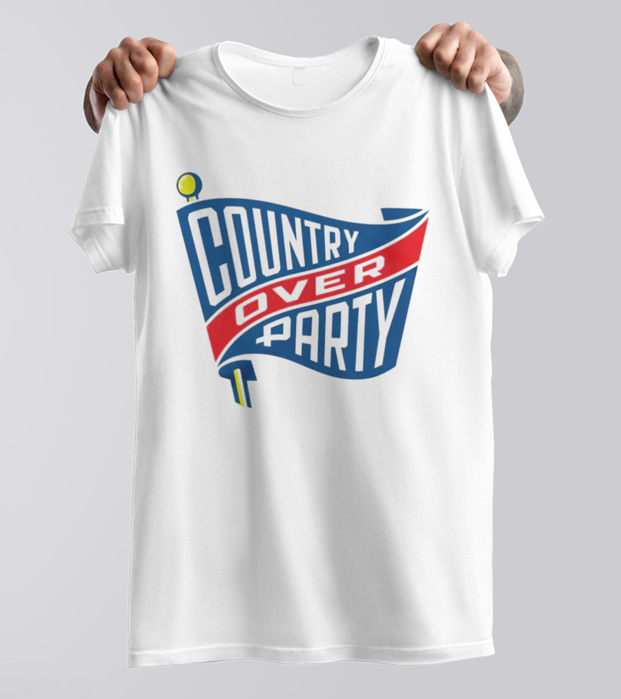 COUNTRY OVER PARTY Flag T-Shirt