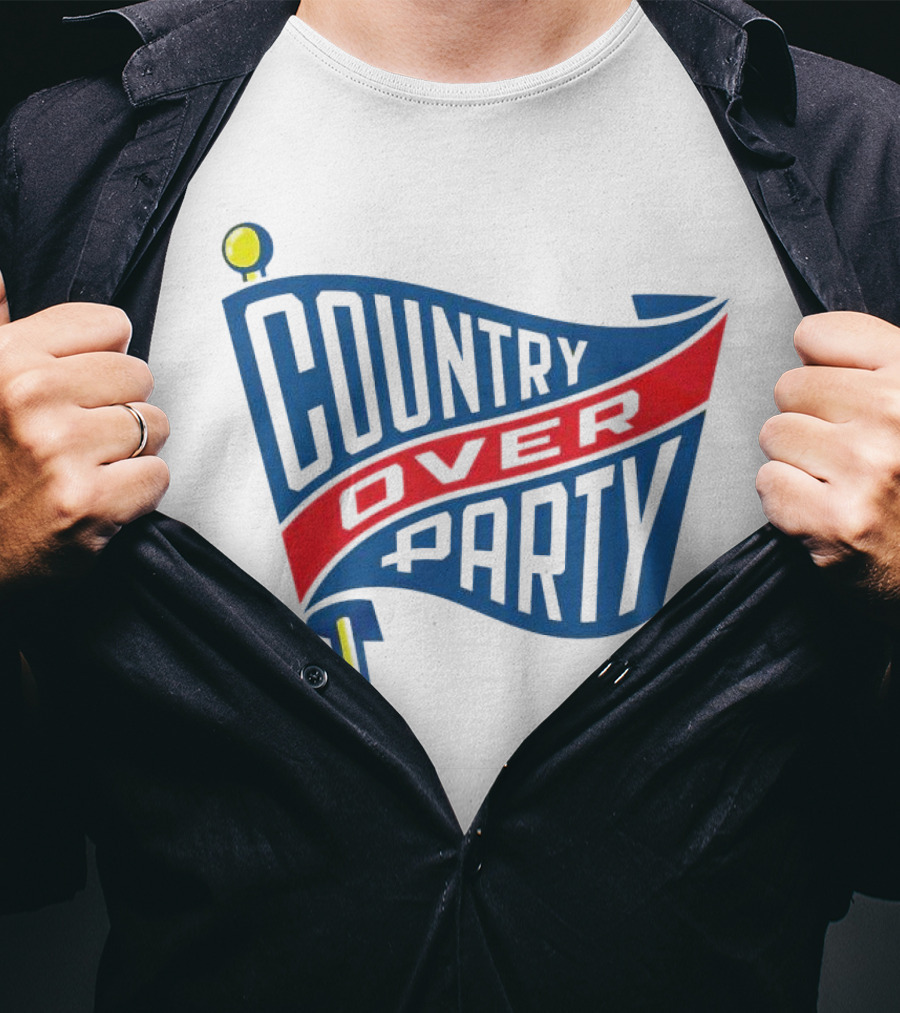 COUNTRY OVER PARTY Flag T-Shirt