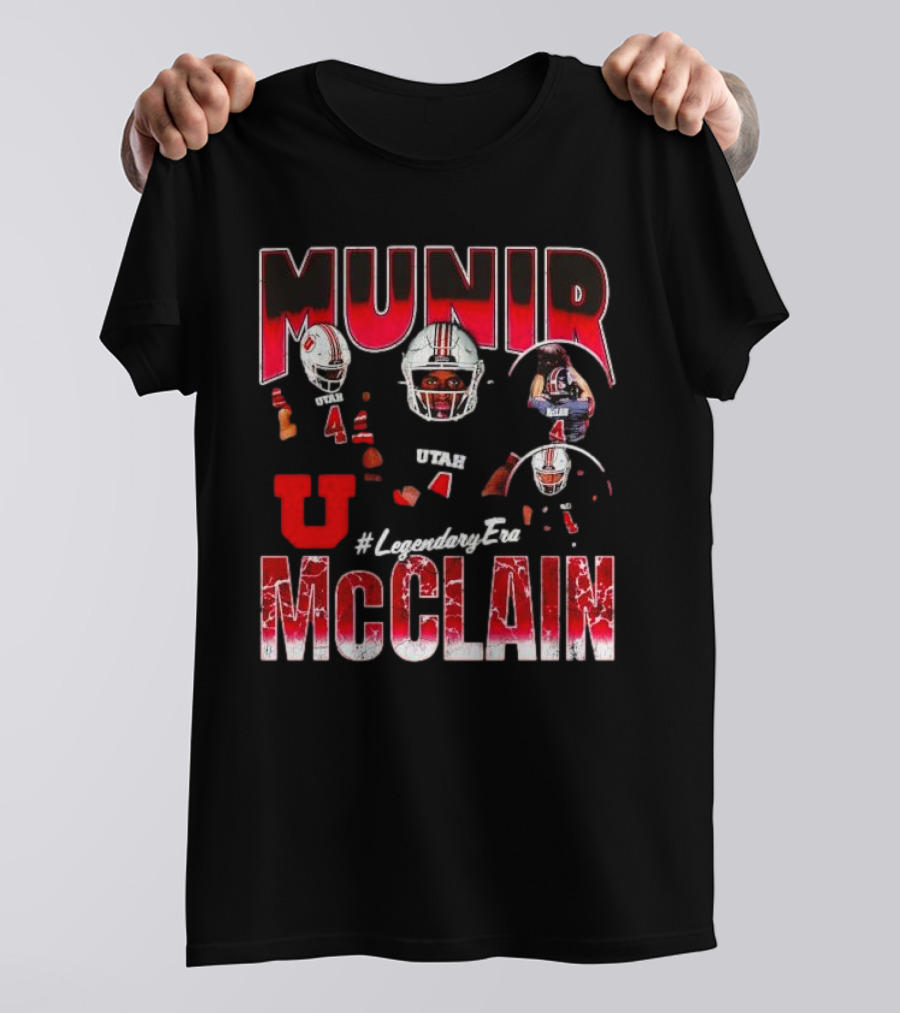 Munir McClain Utah Utes Football #LegendaryEra Vintage T-Shirt