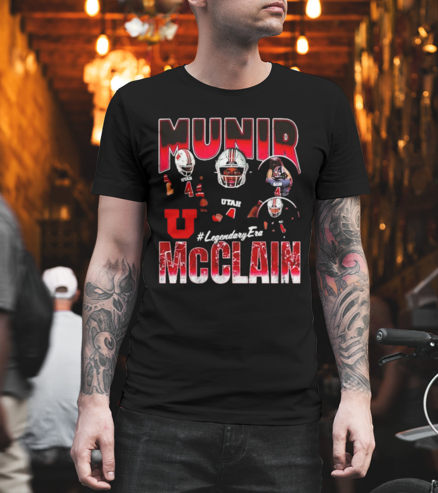 Munir McClain Utah Utes Football #LegendaryEra Vintage T-Shirt