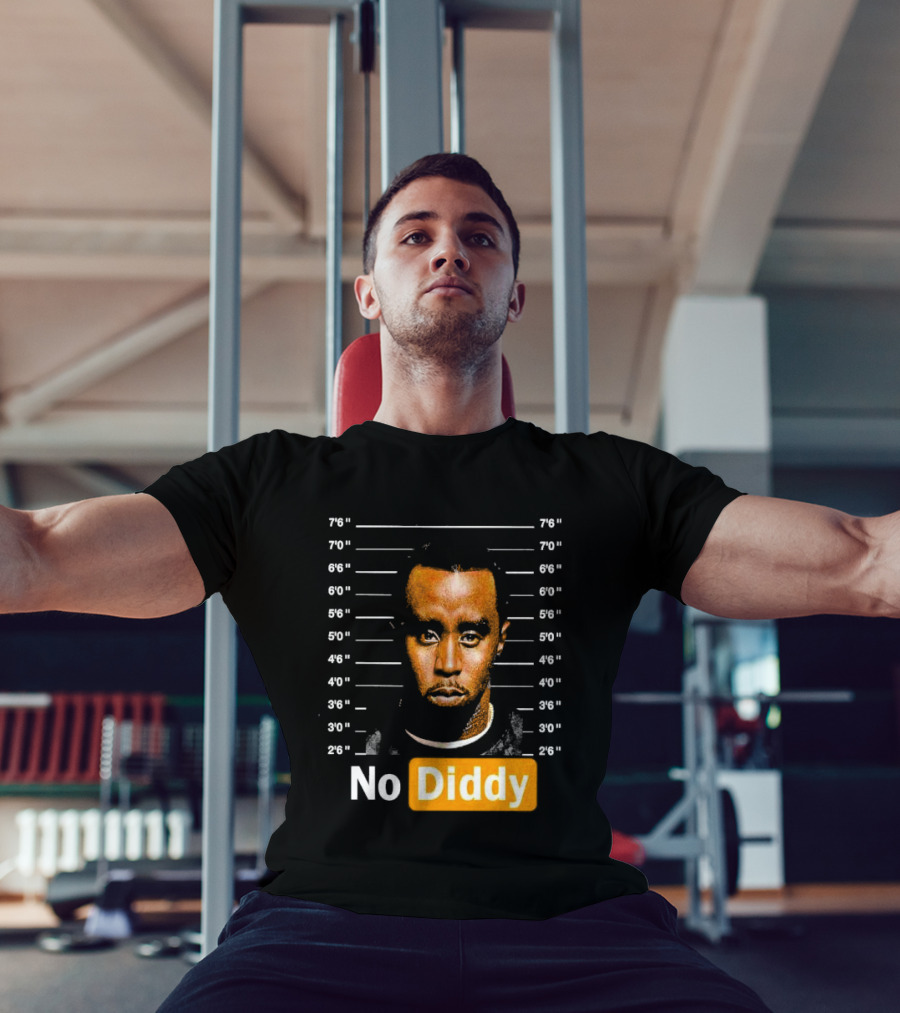 No Diddy Sean P Diddy Combs Mugshot Height Lines T-Shirt