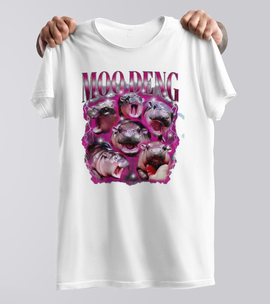 Moo Deng Hippo Humor Sublimation T-Shirt