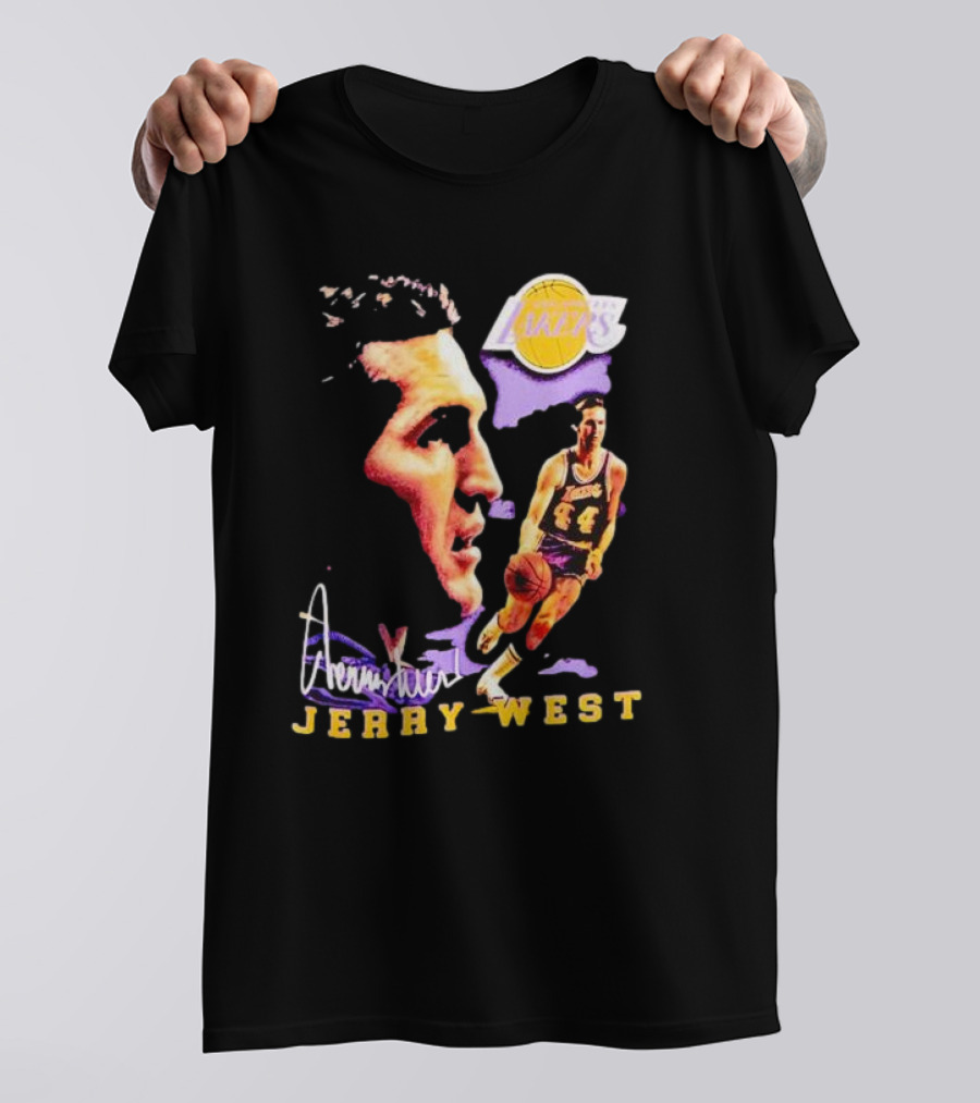Los Angeles Lakers Vintage Jerry West Forever Signature Lakers T-Shirt