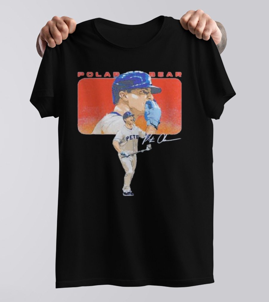 Polar Bear Pete Alonso Chef Kiss New York Mets Signature T-Shirt