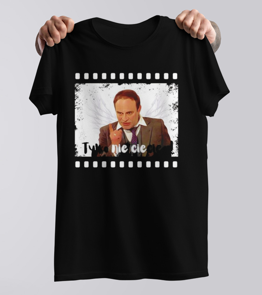 Tylko Nie Cieciem Stanisław Anioł Filmstrip Winged T-Shirt
